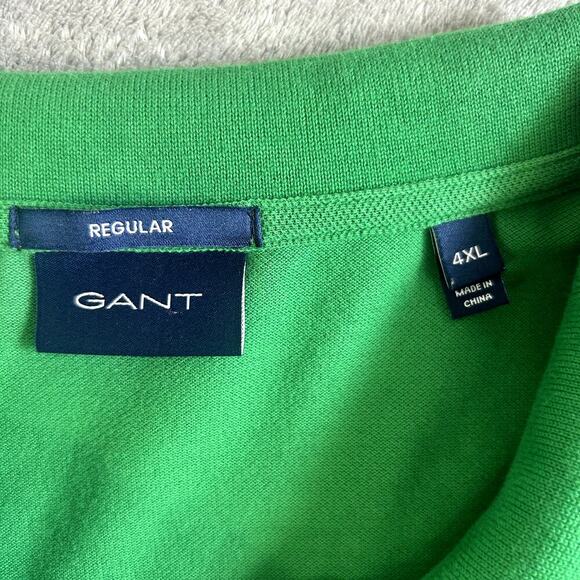 Gant Polo Shirt Mens 4XL Kelly Green Short Sleeve Preppy Golf - Picture 3 of 9